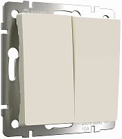 Выключатель самовозвратный без рамки Werkel 2-кл. айвори матовый картинка